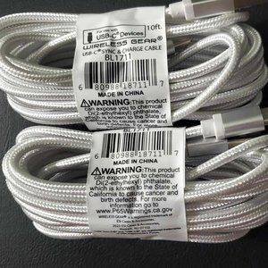 2 pack- 10 ft USB-C type charger